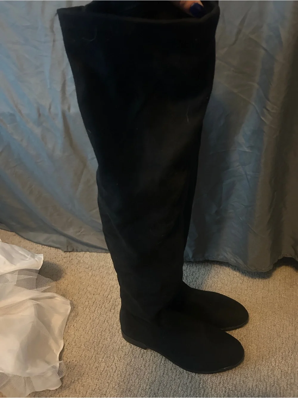 Women's Black Over-the-Knee Stretch Boots size 8 women